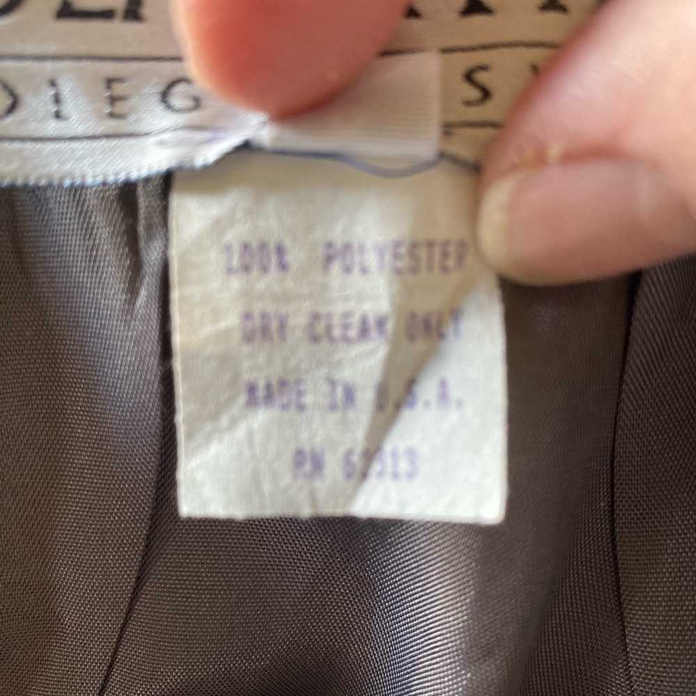 Oleg Cassini - Woman’s gray (black tie) dress pants, Size: 8 - Picture 6 of 7